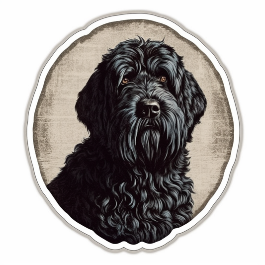 Black Russian Terrier Dog Vinyl Decal Sticker for Car, Laptop, Tumbler and more # 0010590