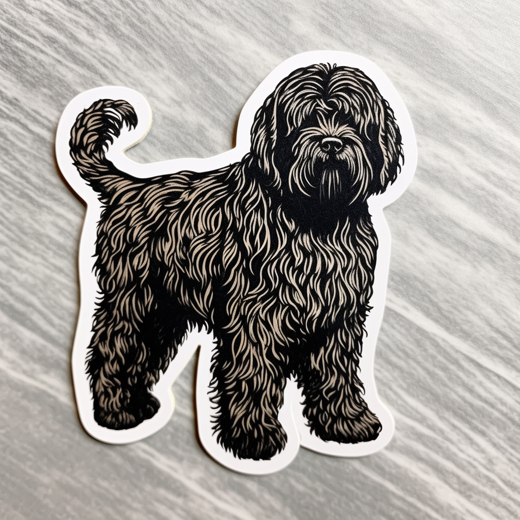 Black Russian Terrier Dog Vinyl Decal Sticker for Car, Laptop, Tumbler and more # 0010657