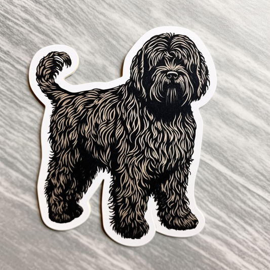 Black Russian Terrier Dog Vinyl Decal Sticker for Car, Laptop, Tumbler and more # 0010657