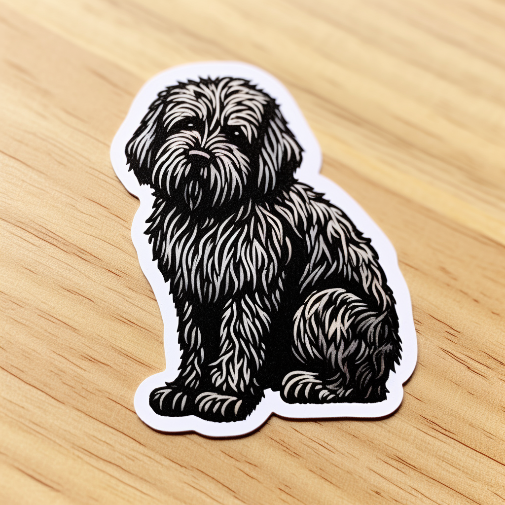 Black Russian Terrier Dog Vinyl Decal Sticker for Car, Laptop, Tumbler and more # 0010632