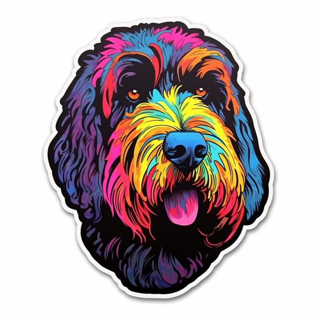 Black Russian Terrier Dog Vinyl Decal Sticker for Car, Laptop, Tumbler and more # 0010659