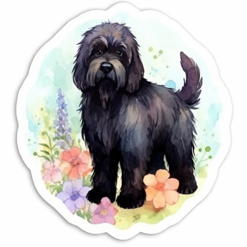 Black Russian Terrier Dog Vinyl Decal Sticker for Car, Laptop, Tumbler and more # 0010513