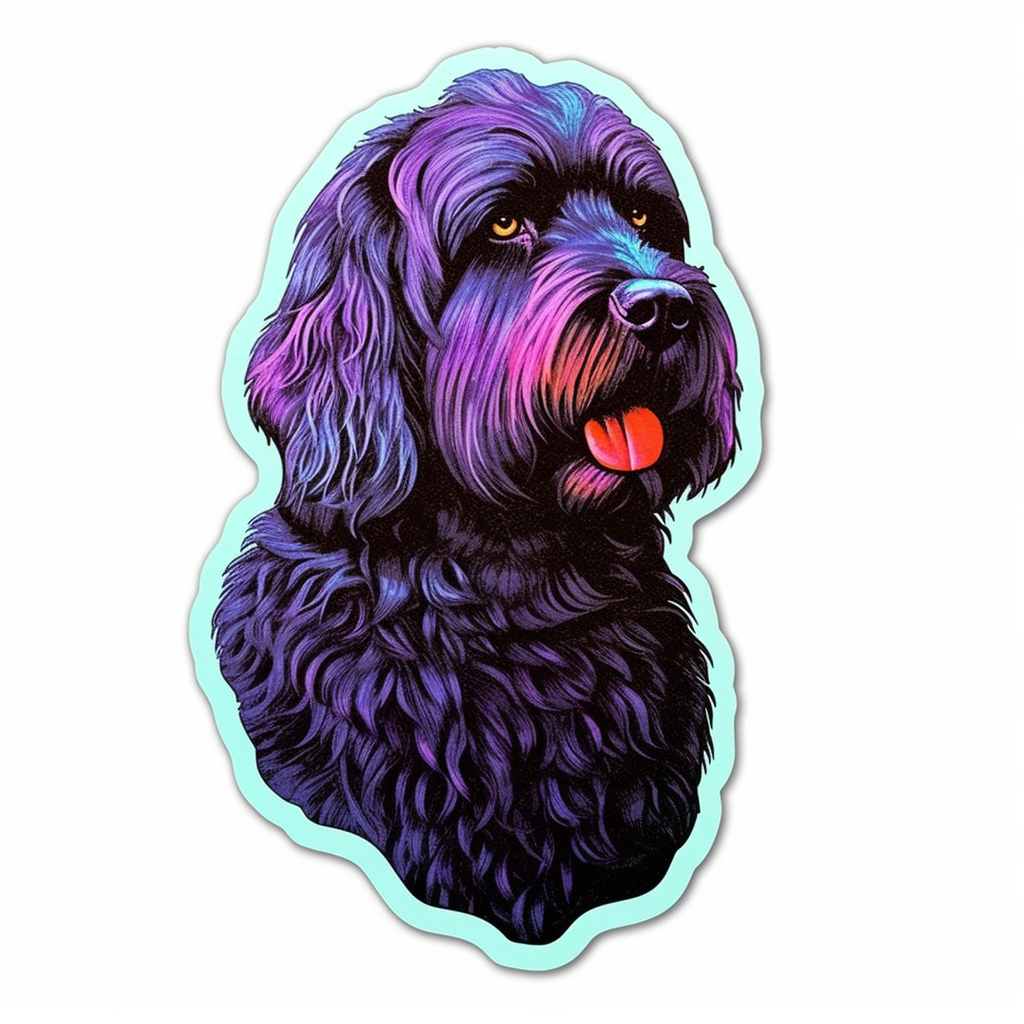 Black Russian Terrier Dog Vinyl Decal Sticker for Car, Laptop, Tumbler and more # 0010565