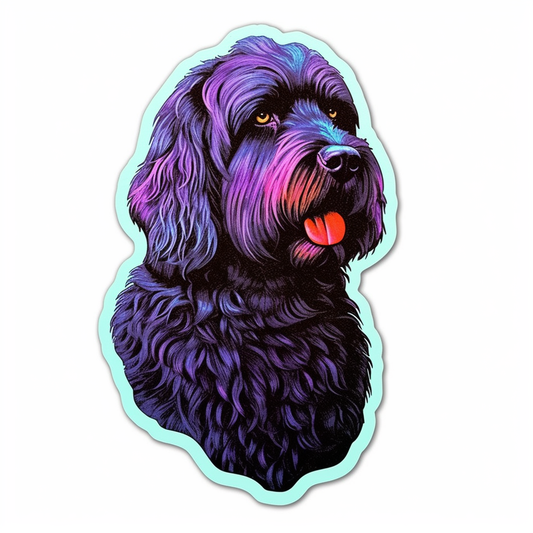 Black Russian Terrier Dog Vinyl Decal Sticker for Car, Laptop, Tumbler and more # 0010565