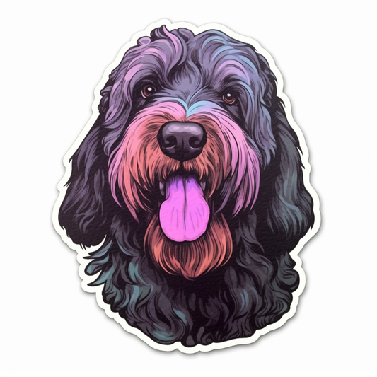 Black Russian Terrier Dog Vinyl Decal Sticker for Car, Laptop, Tumbler and more # 0010529