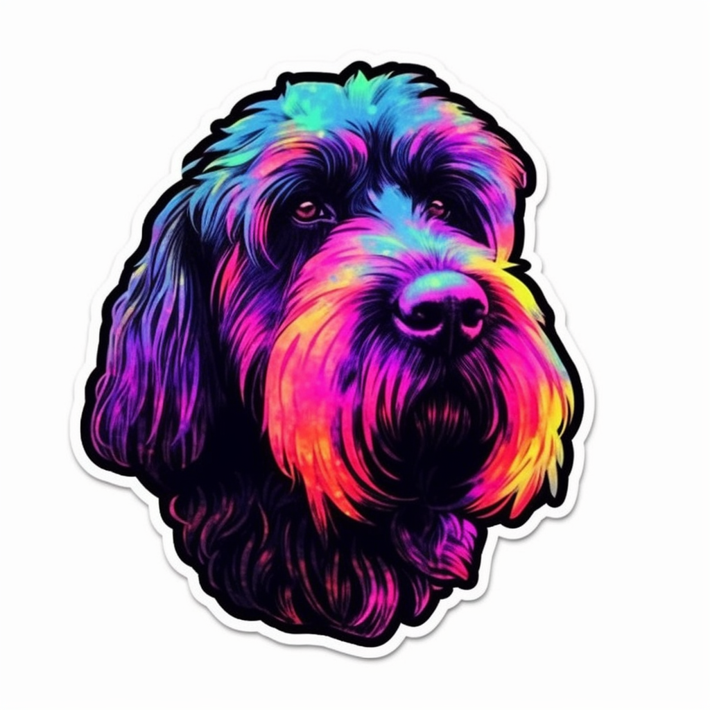 Black Russian Terrier Dog Vinyl Decal Sticker for Car, Laptop, Tumbler and more # 0010543