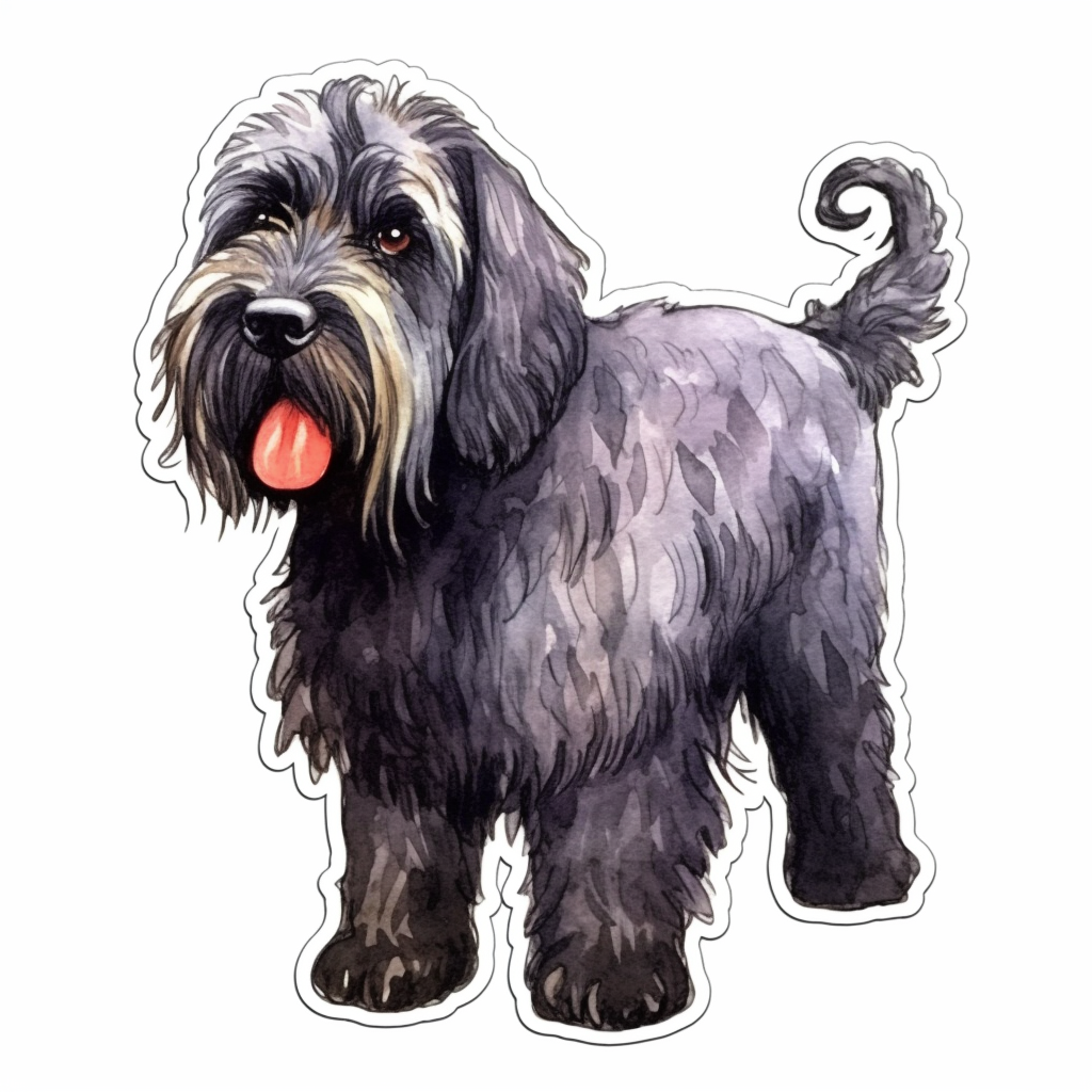 Black Russian Terrier Dog Vinyl Decal Sticker for Car, Laptop, Tumbler and more # 0010519