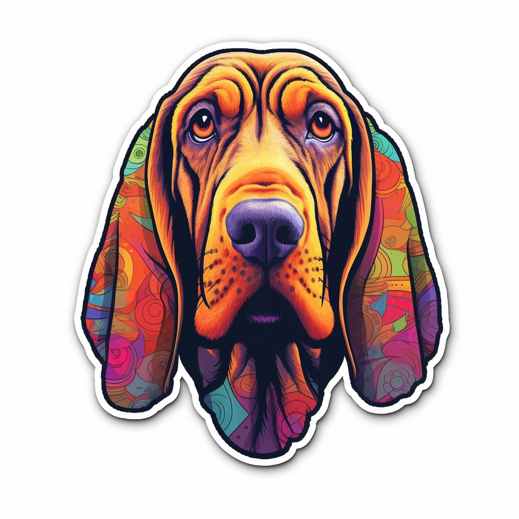 Bloodhound Dog Vinyl Decal Sticker for Car, Laptop, Tumbler and more # 0010616