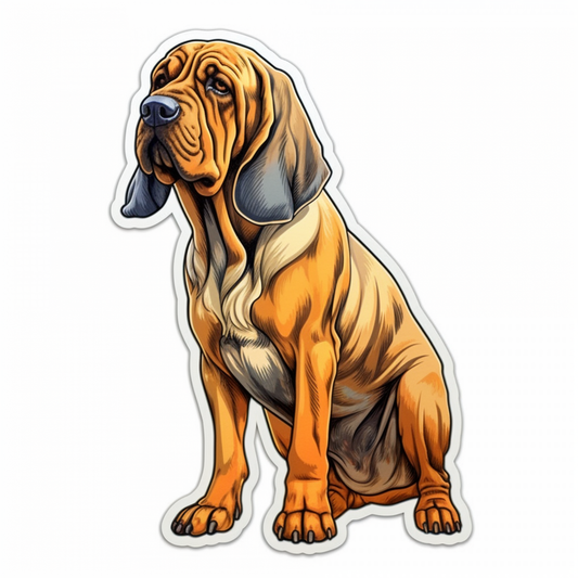 Bloodhound Dog Vinyl Decal Sticker for Car, Laptop, Tumbler and more # 0010635