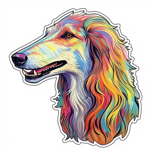 Borzoi Dog Vinyl Decal Sticker for Car, Laptop, Tumbler and more # 0010622