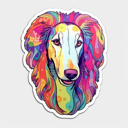 Borzoi Dog Vinyl Decal Sticker for Car, Laptop, Tumbler and more # 0010615