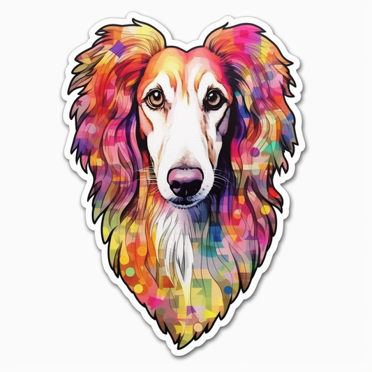 Borzoi Dog Vinyl Decal Sticker for Car, Laptop, Tumbler and more # 0010637