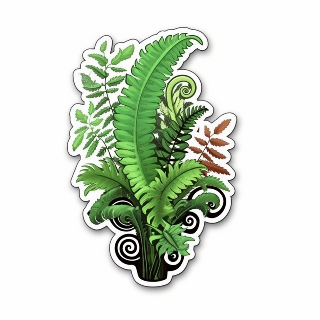 Boston Fern Plant Vinyl Decal Sticker for Car, Laptop, Tumbler and more # 0010586