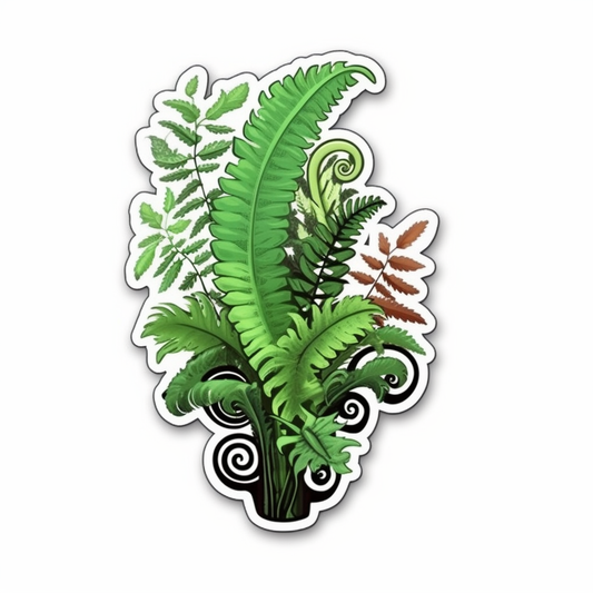 Boston Fern Plant Vinyl Decal Sticker for Car, Laptop, Tumbler and more # 0010586