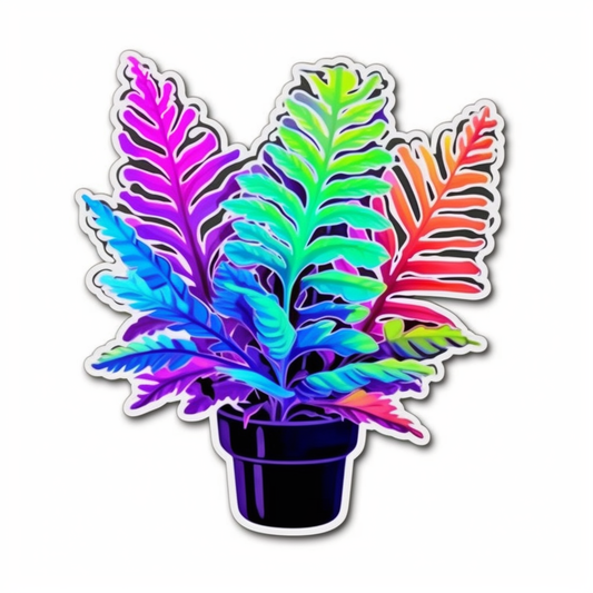 Boston Fern Plant Vinyl Decal Sticker for Car, Laptop, Tumbler and more # 0010541