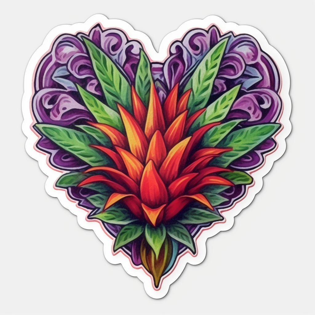 Bromeliad Plant Vinyl Decal Sticker for Car, Laptop, Tumbler and more # 0010658