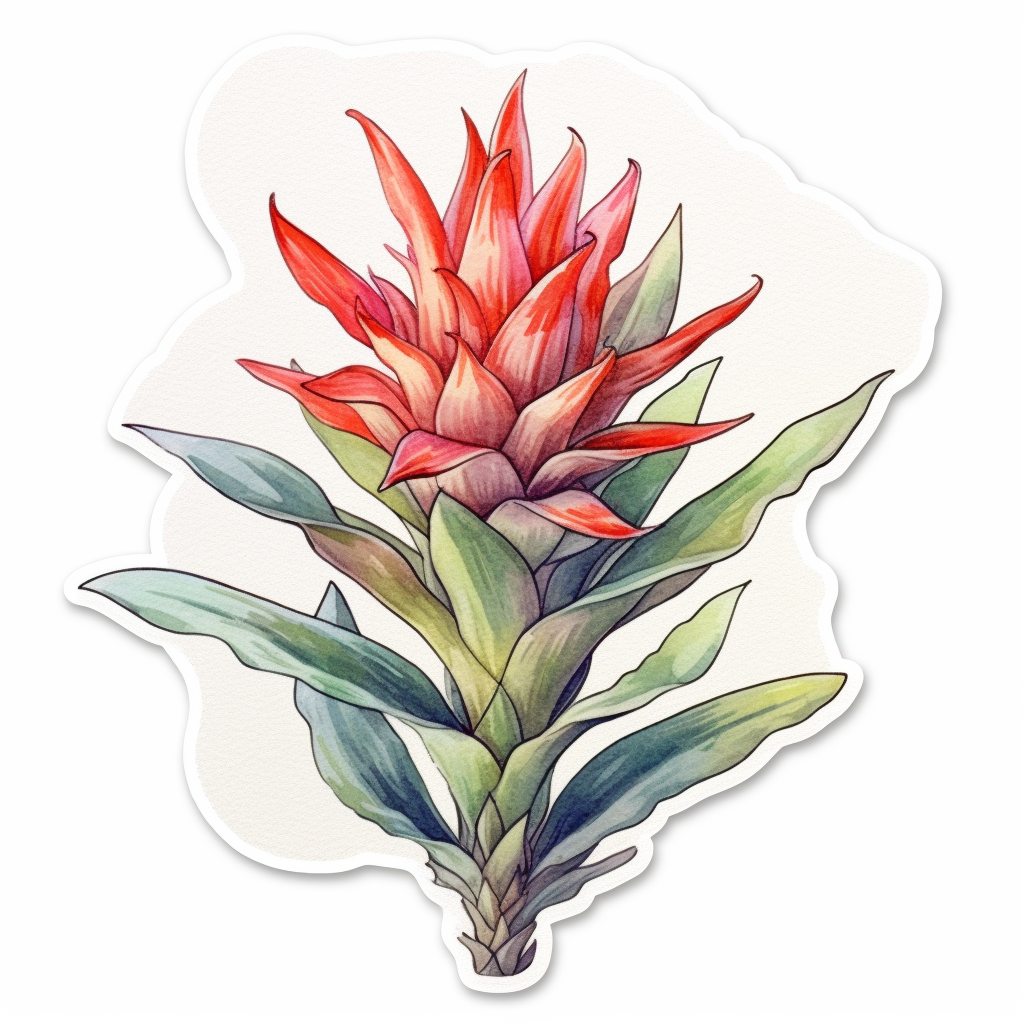 Bromeliad Plant Vinyl Decal Sticker for Car, Laptop, Tumbler and more # 0010636