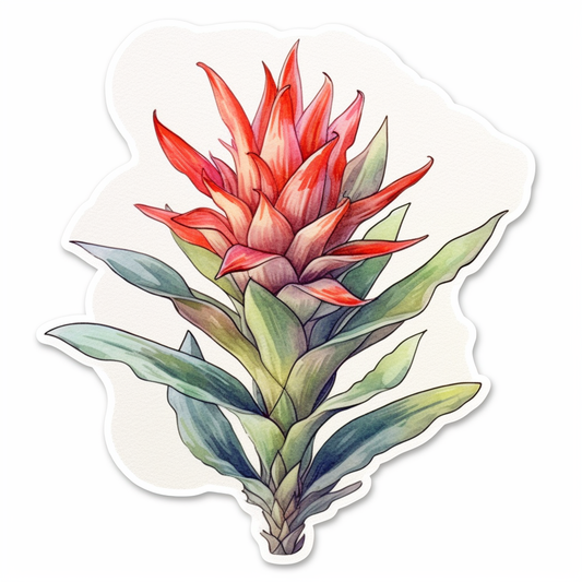 Bromeliad Plant Vinyl Decal Sticker for Car, Laptop, Tumbler and more # 0010636