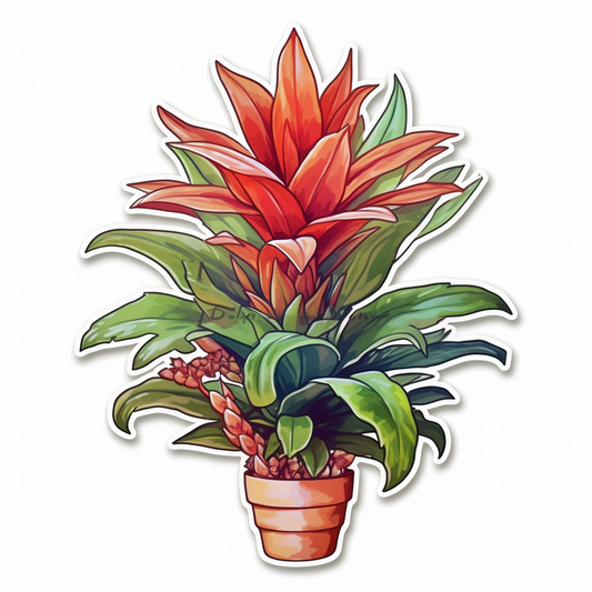 Bromeliad Plant Vinyl Decal Sticker for Car, Laptop, Tumbler and more # 0010601