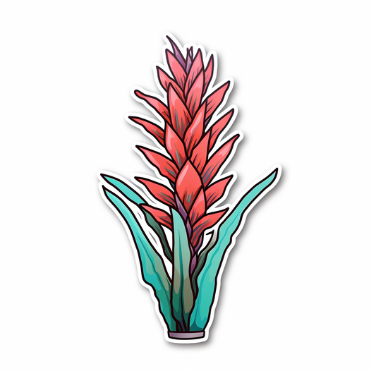 Bromeliad Plant Vinyl Decal Sticker for Car, Laptop, Tumbler and more # 0010568
