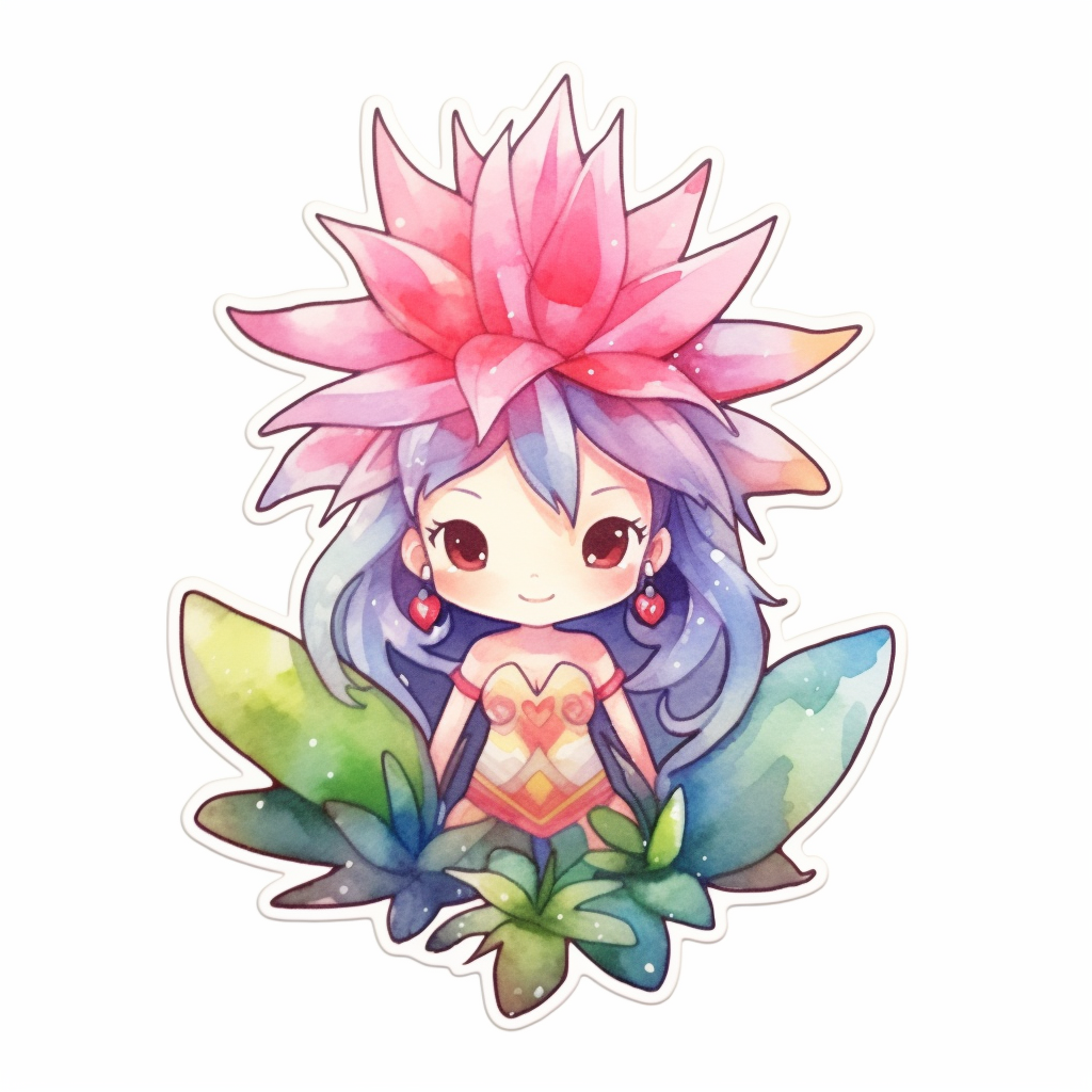 Bromeliad Plant Vinyl Decal Sticker for Car, Laptop, Tumbler and more # 0010591