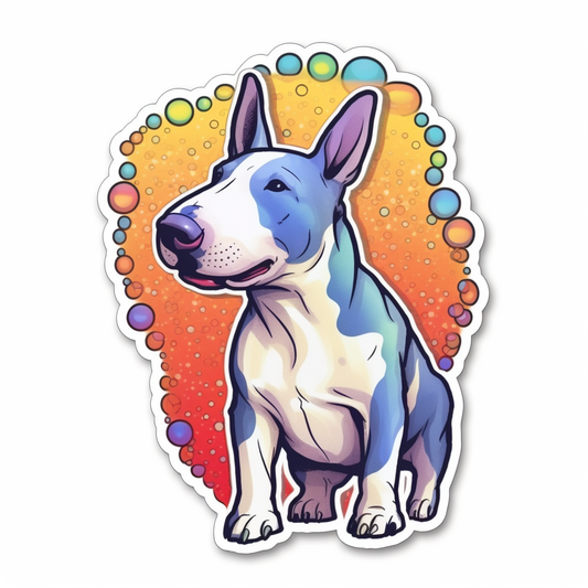 Bull Terrier Dog Vinyl Decal Sticker for Car, Laptop, Tumbler and more # 0010596