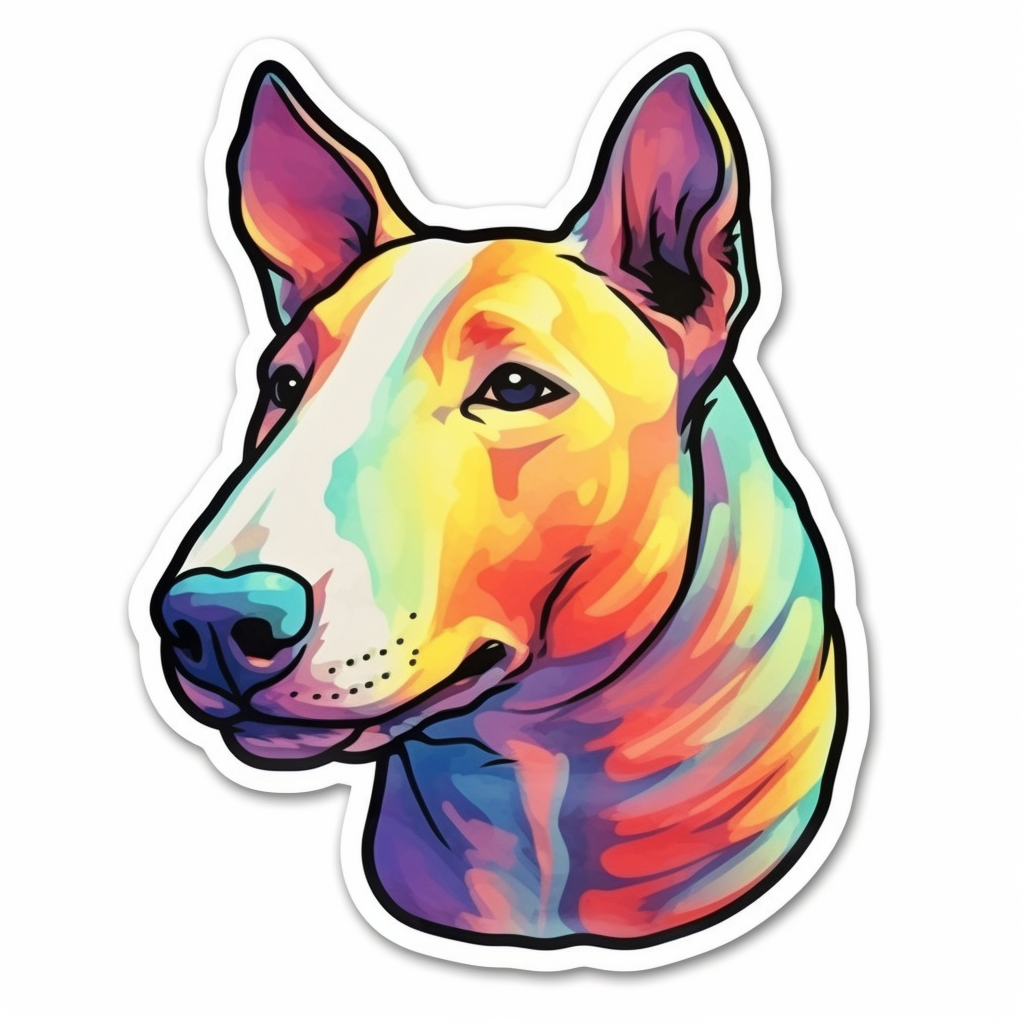 Bull Terrier Dog Vinyl Decal Sticker for Car, Laptop, Tumbler and more # 0010584