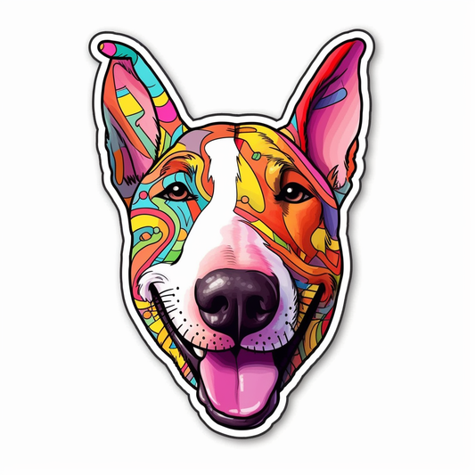 Bull Terrier Dog Vinyl Decal Sticker for Car, Laptop, Tumbler and more # 0010558