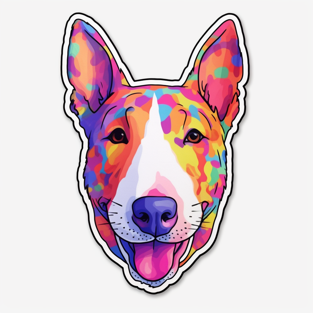 Bull Terrier Dog Vinyl Decal Sticker for Car, Laptop, Tumbler and more # 0010550