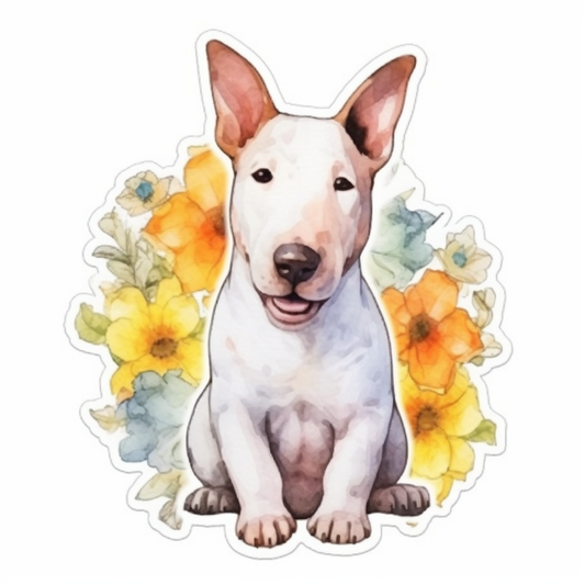 Bull Terrier Dog Vinyl Decal Sticker for Car, Laptop, Tumbler and more # 0010605