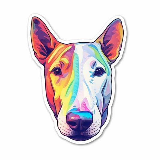 Bull Terrier Dog Vinyl Decal Sticker for Car, Laptop, Tumbler and more # 0010553