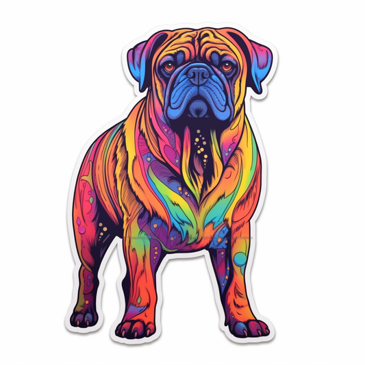 Bullmastiff Dog Vinyl Decal Sticker for Car, Laptop, Tumbler and more # 0010578