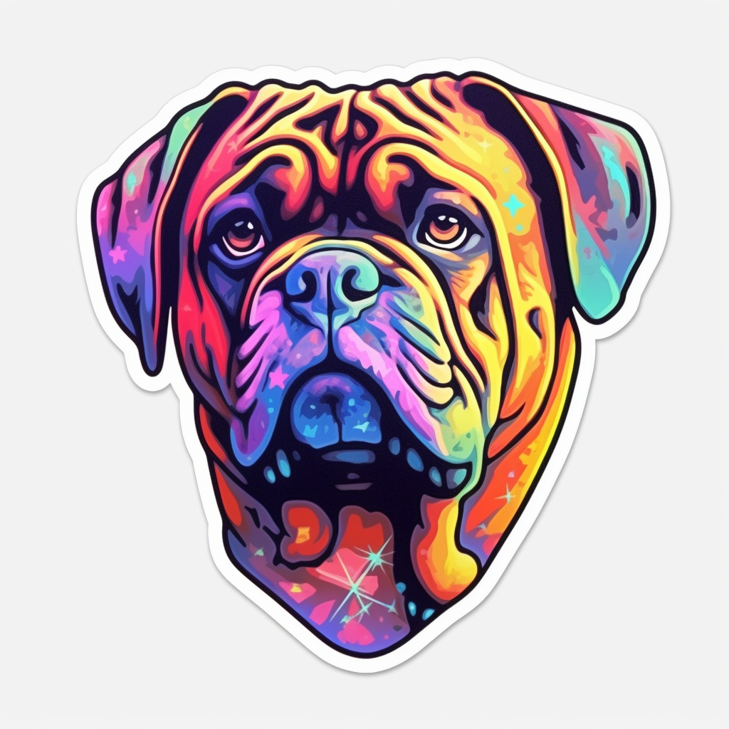 Bullmastiff Dog Vinyl Decal Sticker for Car, Laptop, Tumbler and more # 0010554