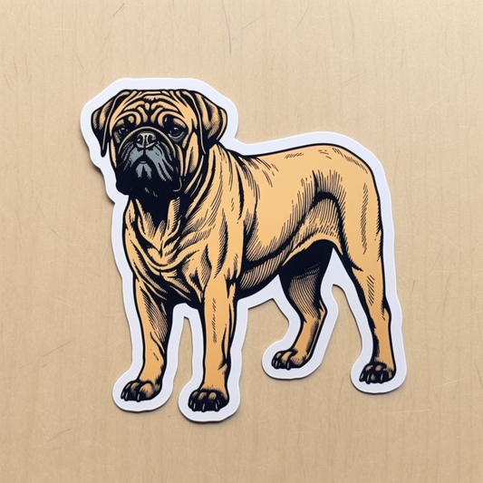 Bullmastiff Dog Vinyl Decal Sticker for Car, Laptop, Tumbler and more # 0010654