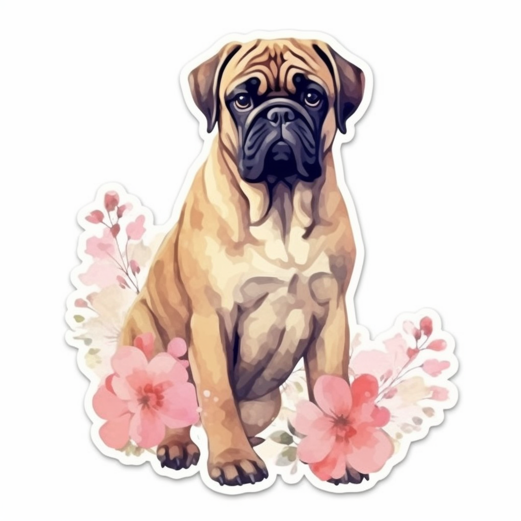 Bullmastiff Dog Vinyl Decal Sticker for Car, Laptop, Tumbler and more # 0010488