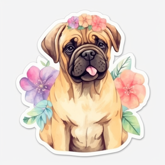 Bullmastiff Dog Vinyl Decal Sticker for Car, Laptop, Tumbler and more # 0010521