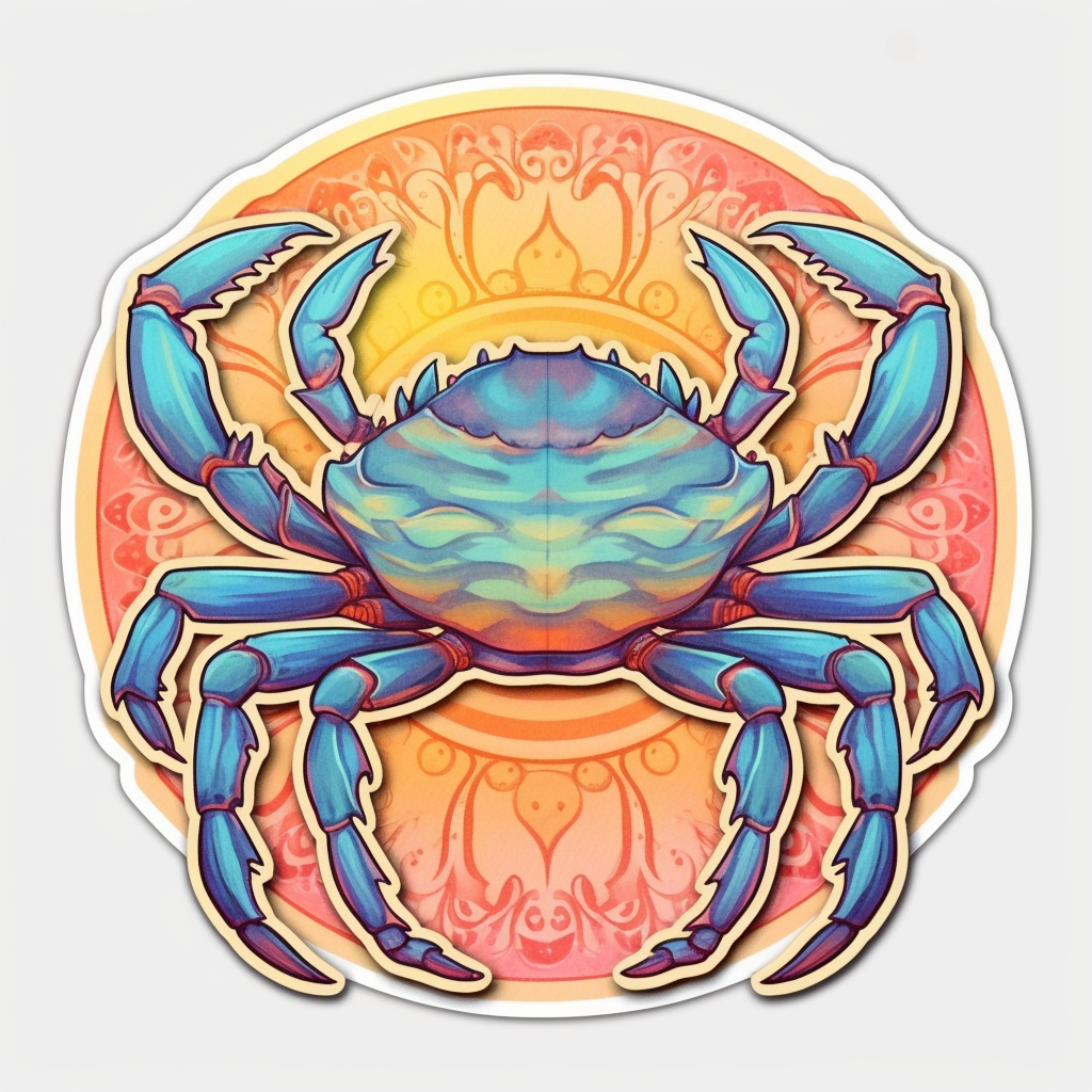 Cancer Cancer crab symbol Vinyl Decal Sticker for Car, Laptop, Tumbler and more # 0010681