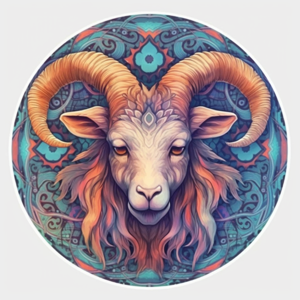 Capricorn goat symbol Vinyl Decal Sticker for Car, Laptop, Tumbler and more # 0010722