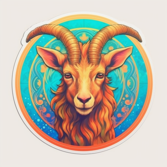 Capricorn goat symbol Vinyl Decal Sticker for Car, Laptop, Tumbler and more # 0010650