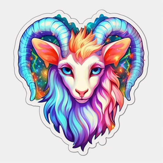 Capricorn goat symbol Vinyl Decal Sticker for Car, Laptop, Tumbler and more # 0010643
