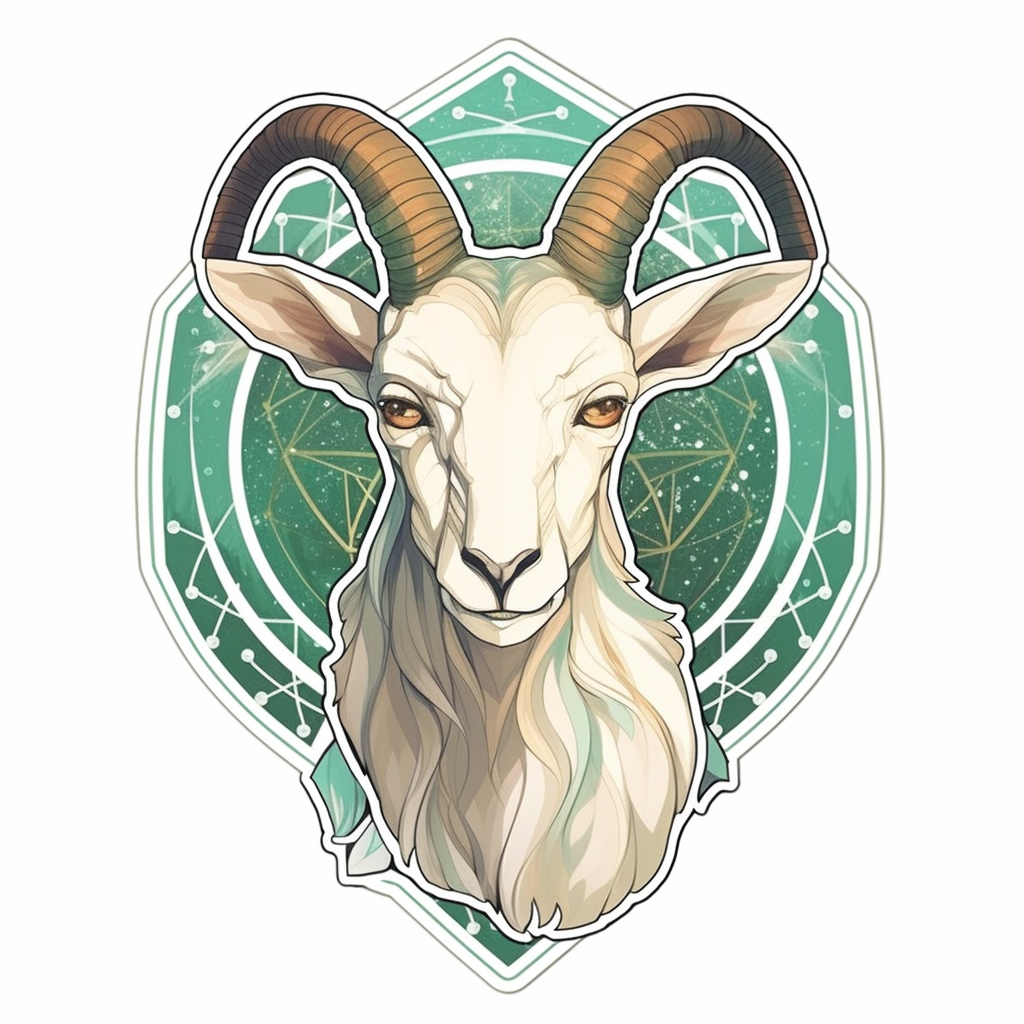 Capricorn goat symbol Vinyl Decal Sticker for Car, Laptop, Tumbler and more # 0010706