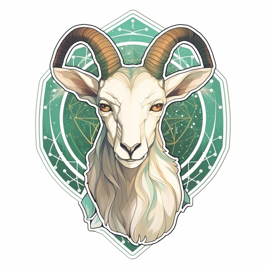 Capricorn goat symbol Vinyl Decal Sticker for Car, Laptop, Tumbler and more # 0010706