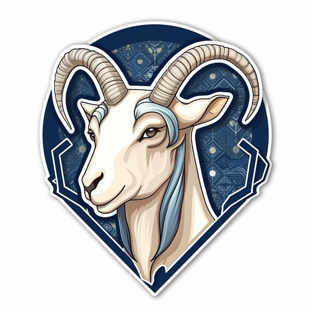 Capricorn goat symbol Vinyl Decal Sticker for Car, Laptop, Tumbler and more # 0010716