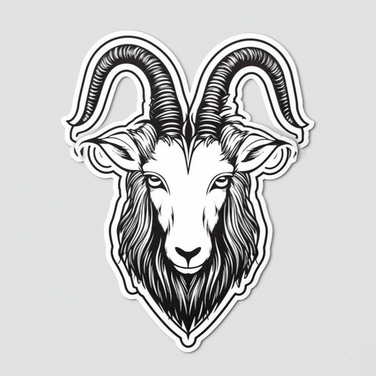 Capricorn goat symbol Vinyl Decal Sticker for Car, Laptop, Tumbler and more # 0010668