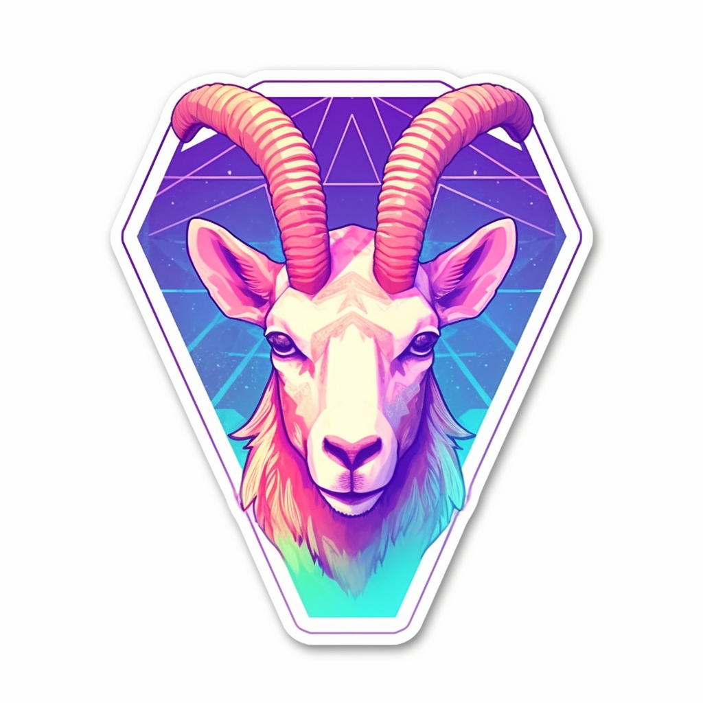 Capricorn goat symbol Vinyl Decal Sticker for Car, Laptop, Tumbler and more # 0010688