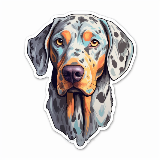 Catahoula Leopard Dog Vinyl Decal Sticker for Car, Laptop, Tumbler and more # 0010660