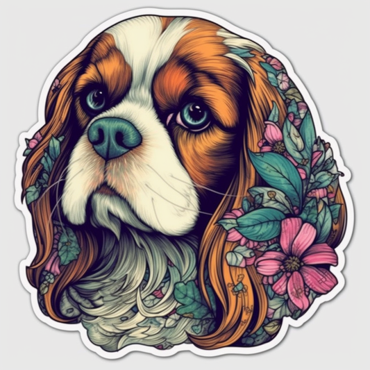Cavalier King Charles Spaniel Cavalier King Charles Spaniel Dog Vinyl Decal Sticker for Car, Laptop, Tumbler and more # 009564