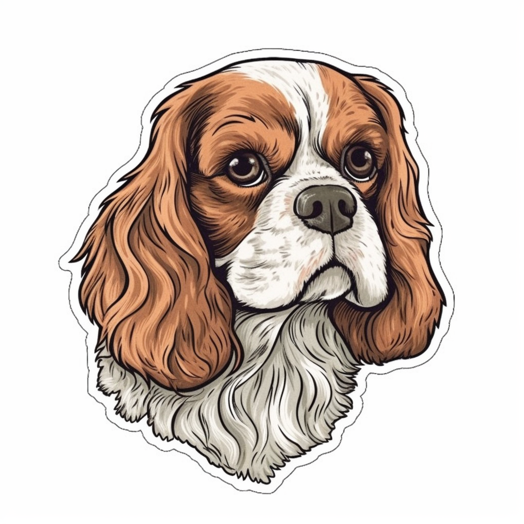 Cavalier King Charles Spaniel Cavalier King Charles Spaniel Dog Vinyl Decal Sticker for Car, Laptop, Tumbler and more # 009538