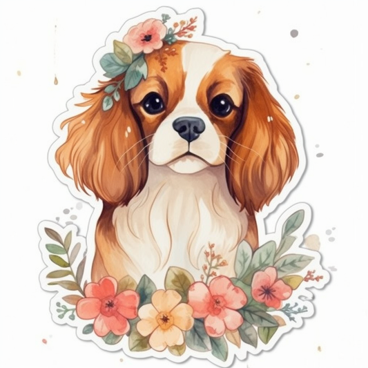 Cavalier King Charles Spaniel Cavalier King Charles Spaniel Dog Vinyl Decal Sticker for Car, Laptop, Tumbler and more # 009554