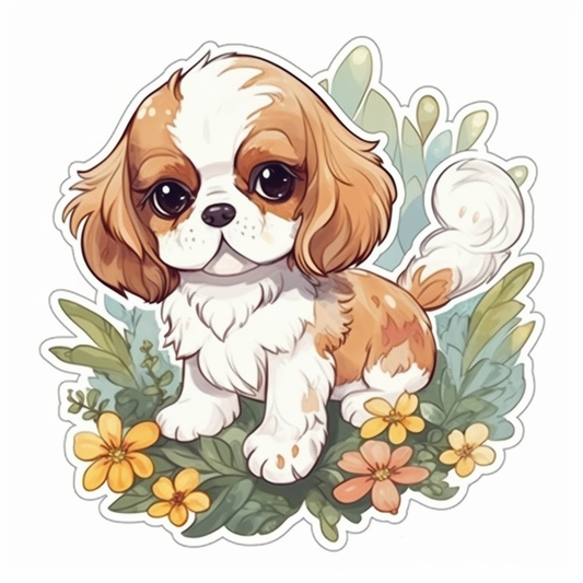 Cavalier King Charles Spaniel Cavalier King Charles Spaniel Dog Vinyl Decal Sticker for Car, Laptop, Tumbler and more # 009555
